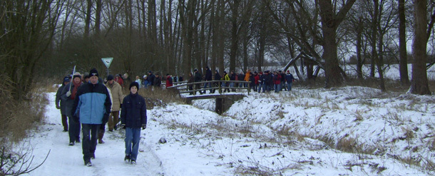 Wanderergruppe bei der Neujahrswanderung Kranenburg